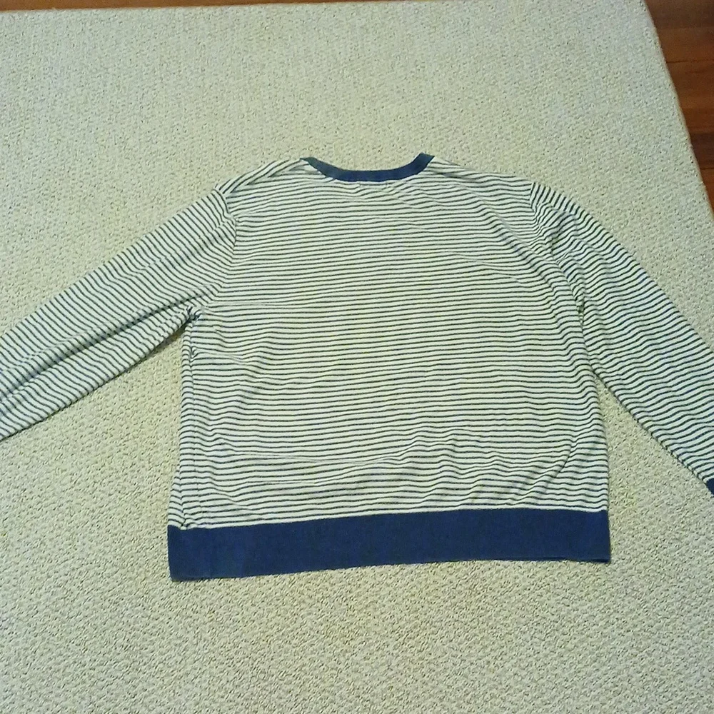 GAP Navy and Cream Striped Sweater Size XXL Mens